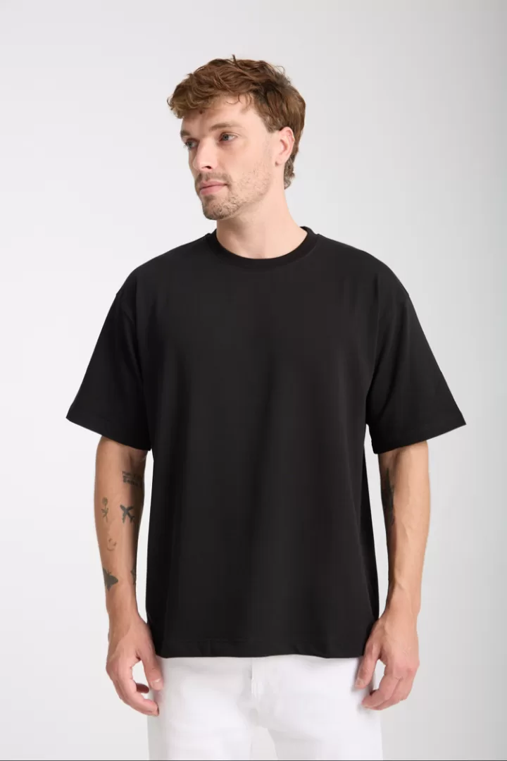 Siyah Basic Oversize Tişört